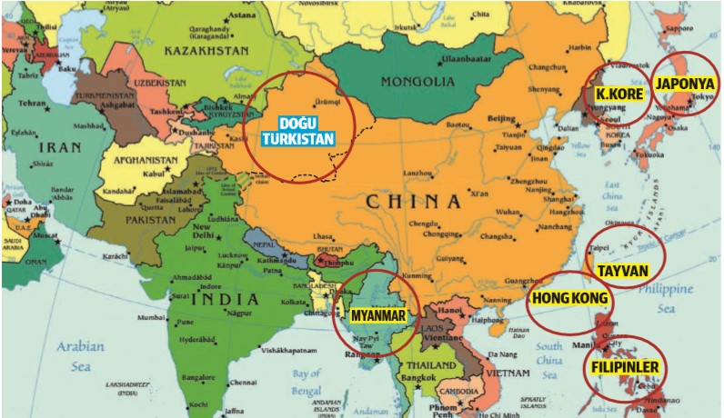 Страны окружающие китай